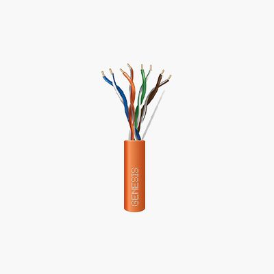 Genesis 50781103 CAT5e Riser Cable, 24/4 Solid BC, CMR, Orange