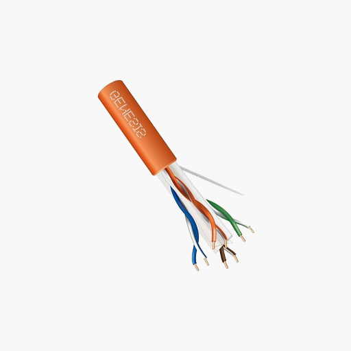Genesis 51021103 CAT6 Plus Plenum Cable, 23/4 Solid BC, LP, Orange