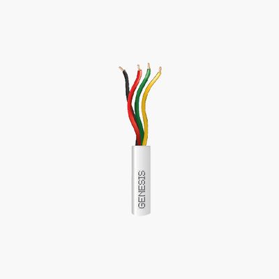 Genesis 21031101 22 AWG 4C Solid Riser Cable, White, 1000'