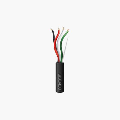 Genesis 31041108 22/4 Stranded Plenum Cable, Unshielded, Black