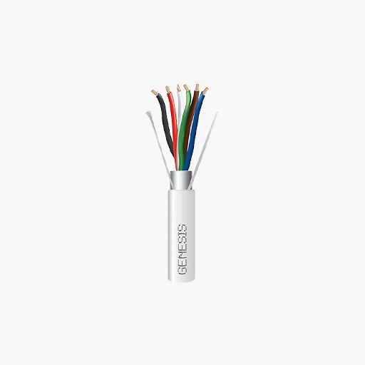 Genesis 32161012 18/6 Stranded Shielded Plenum Cable, CL3P, White