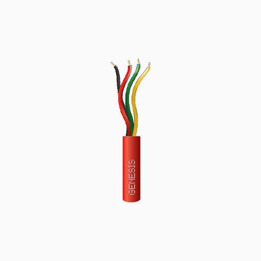 Genesis 21031104 22/4 Solid Riser Cable, 1000', Pull Box, Red