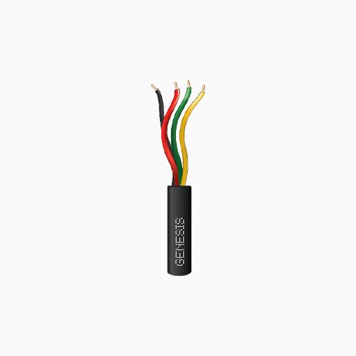Genesis 21031108 22/4 Solid Riser Cable, 1000', Pull Box, Black