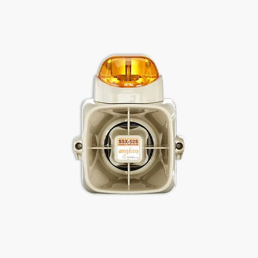 Potter SSX 82SA SSX 82 Series 127dB Durable Siren Strobe Amber Lens