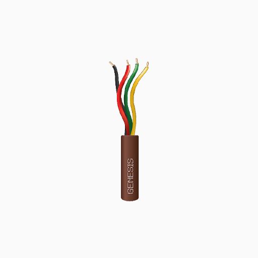 Genesis 21031107 22/4 Solid Riser Cable, 1000', Pull Box, Brown