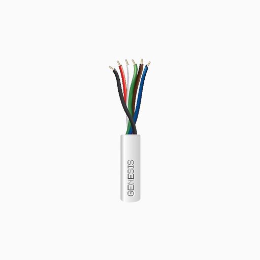 Genesis 21051101 22/6 Solid Riser Cable, 1000', Pull Box, White