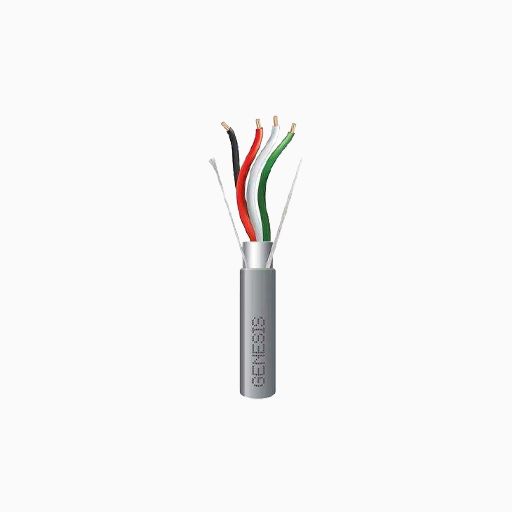 Genesis 22151009 18/4 Stranded Shielded Riser Cable, CL3R, 1000'