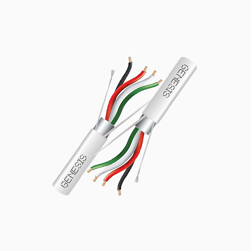 Genesis 32155512 18/4 Stranded Shielded Plenum Cable, CL3P, FPLP