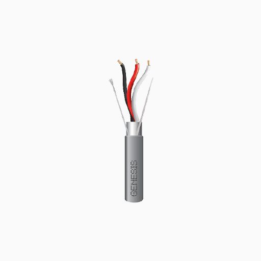 Genesis 22281109 18/3 Stranded Riser Shielded Cable, Gray, 1000'
