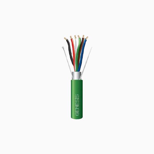 Genesis 32062105 22-6 Cable, Shielded, Stranded, 1000', Green