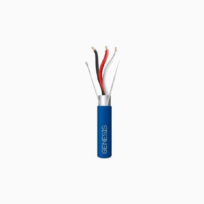 Genesis 32272106 22 AWG 3C Stranded Shielded Plenum Cable, Blue