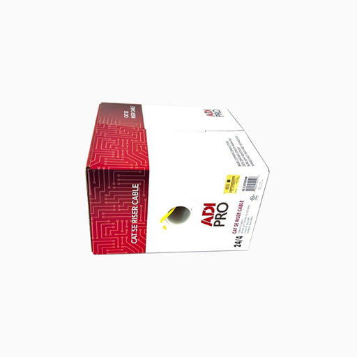 ADI PRO 0E-CAT5RYW CAT5e Riser Cable, 24/4 Solid BC, U, UTP, Yellow