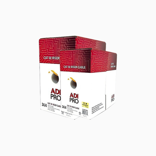 ADI PRO 0E-CAT5ROR CAT5e Riser Cable, 24/4 Solid BC, U, UTP, Orange