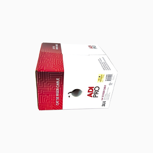 ADI PRO 0E-CAT5RBK CAT5e Riser Cable, 24/4 Solid BC, U, UTP, Black