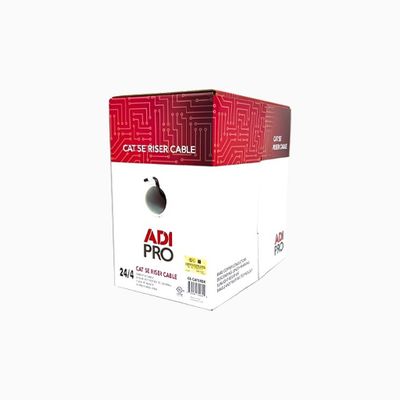 ADI PRO 0E-CAT5RBK CAT5e Riser Cable, 24/4 Solid BC, U, UTP, Black