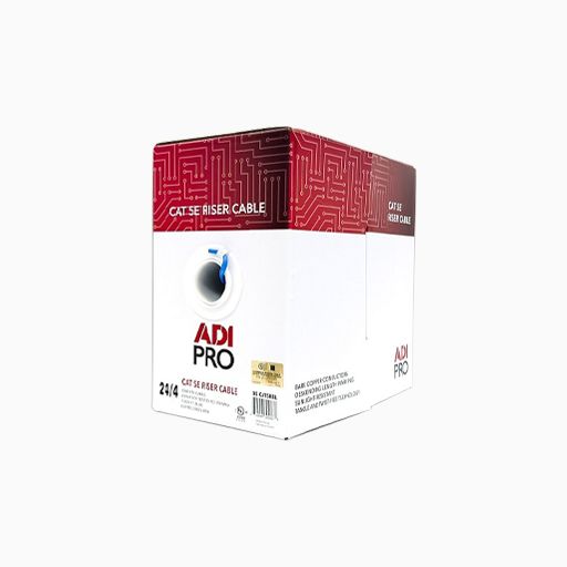 ADI PRO 0E-CAT5PBL CAT5e Plenum Cable, 24/4 Solid BC, U, UTP, Blue