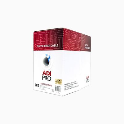 ADI PRO 0E-CAT5PBL CAT5e Plenum Cable, 24/4 Solid BC, U, UTP, Blue