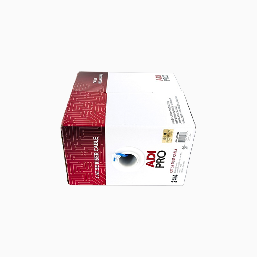 ADI PRO 0E-CAT5PBL CAT5e Plenum Cable, 24/4 Solid BC, U, UTP, Blue