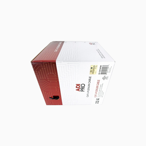 ADI PRO 0E-CAT6PBK CAT6 23/4 Plenum Cable, UTP, CMP/FT6, Black