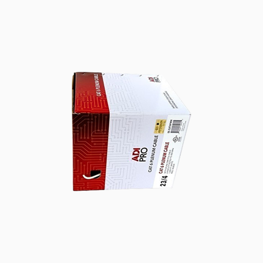 ADI PRO 0E-CAT6PWH CAT6 Plenum Cable, 23/4 Solid BC, UTP, White