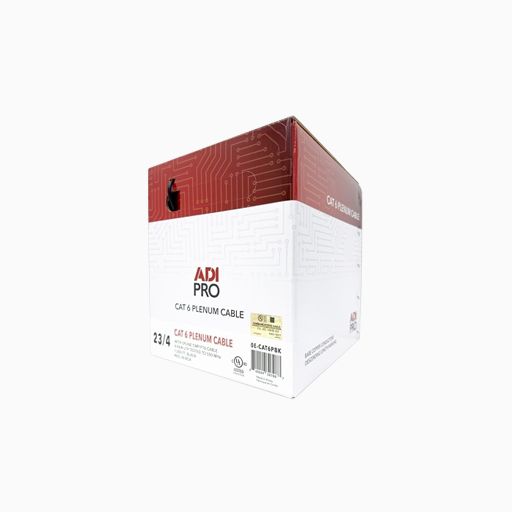 DI PRO 0E-CAT6RBK CAT6 Riser Cable, 23/4 Solid BC, UTP, Black