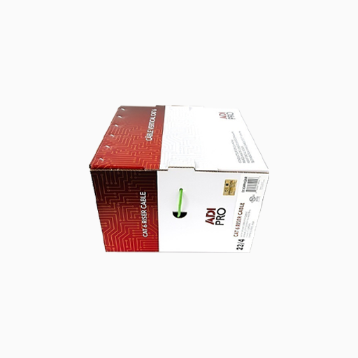 ADI PRO 0E-CMR6GNR CAT6 23/4 Solid BC Cable, Unshielded, Green