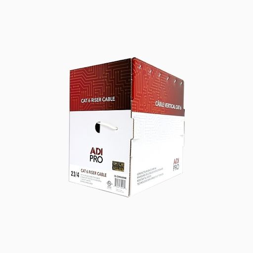 ADI PRO 0E-CMR6WHR CAT6 23/4 Solid BC Cable, Unshielded, White
