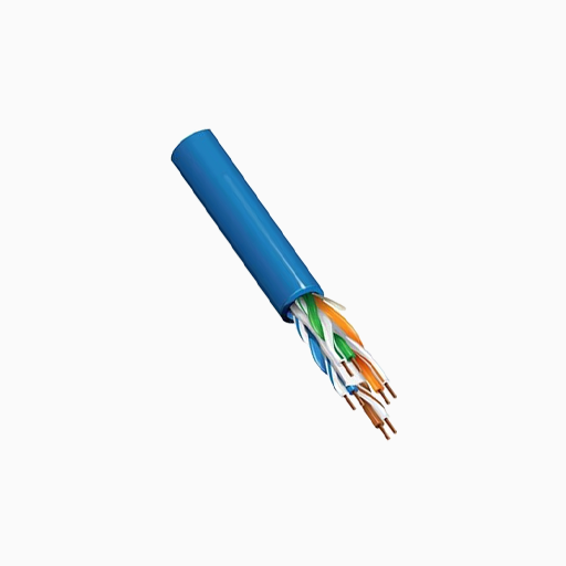 Belden 2413 D15U1000 CAT6 Plus Plenum Cable, 23/4 Solid BC, Blue