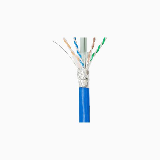 ICC ICCABP6FBL 650Mhz CAT6A Bulk Shielded Plenum Cable, Blue