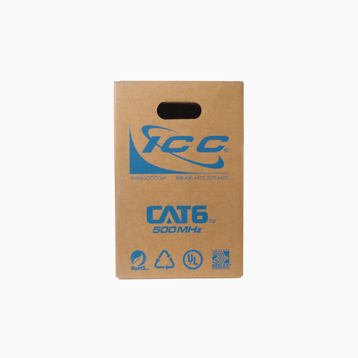 ICC ICCABP6VBL CAT6 Plenum Cable, 23/4 Solid BC, UTP, CMP, Blue