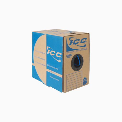 ICC ICCABP6VBL CAT6 Plenum Cable, 23/4 Solid BC, UTP, CMP, Blue