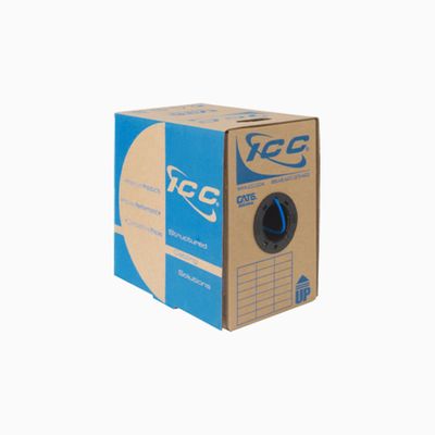 ICC ICCABP6VBL CAT6 Plenum Cable, 23/4 Solid BC, UTP, CMP, Blue