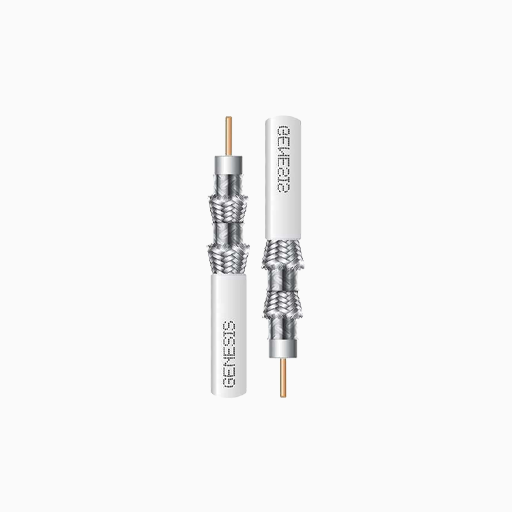 Genesis 53071101 RG6 CCS Quad-Shield Riser CATV Cable, 1000', White