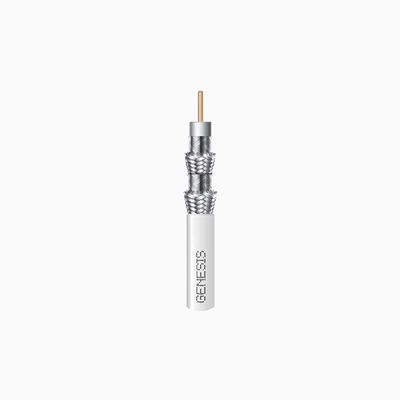 Genesis 53071101 RG6 CCS Quad-Shield Riser CATV Cable, 1000', White