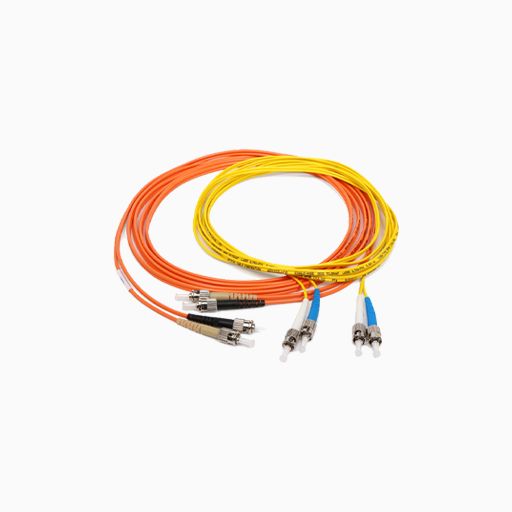 OCC D5LC-ST-5M Fiber Optic Jumper, LC-ST 50UM, Duplex, 5m, Orange