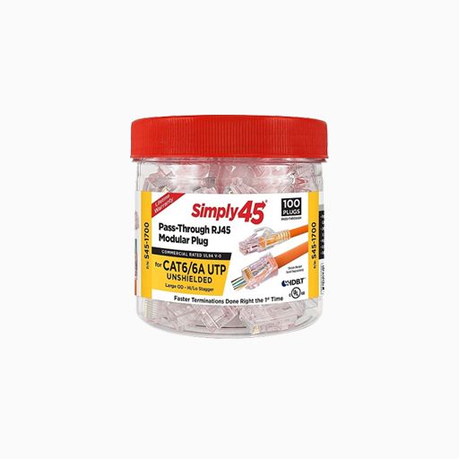 Simply45 S45-1700 CAT6/6a Unshielded, Staggered, Pass Through