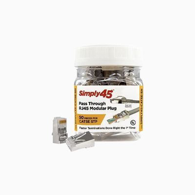 Simply45 S45-1550 CAT5e Shielded Internal Ground, Pass Through