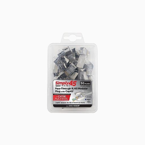 Simply45 S45-1550P ProSeries Pass Through Shielded Cable, CAT5