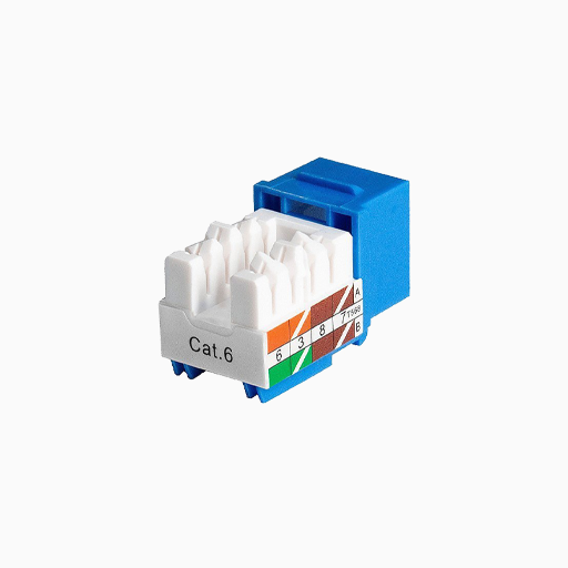 ADI PRO 0E-C6KEYBL10 CAT6 RJ45 Keystone Vertical 8P8C, 10-Pack