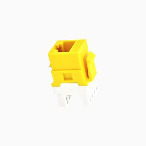 Belden AX104191 CAT6 Plus Modular Jack, RJ45, Key Connect, Yellow
