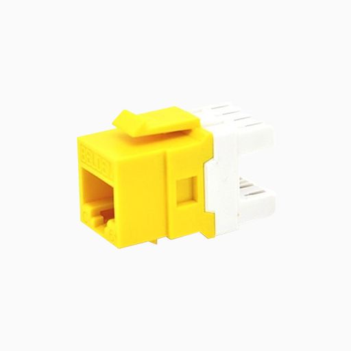 Belden AX104191 CAT6 Plus Modular Jack, RJ45, Key Connect, Yellow