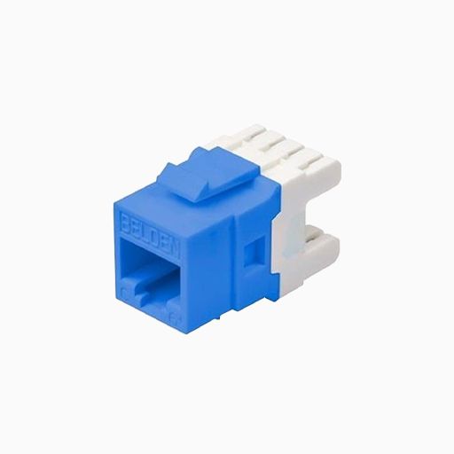 Belden AX104193 CAT6 Plus Modular Jack, RJ45, KeyConnect, Blue
