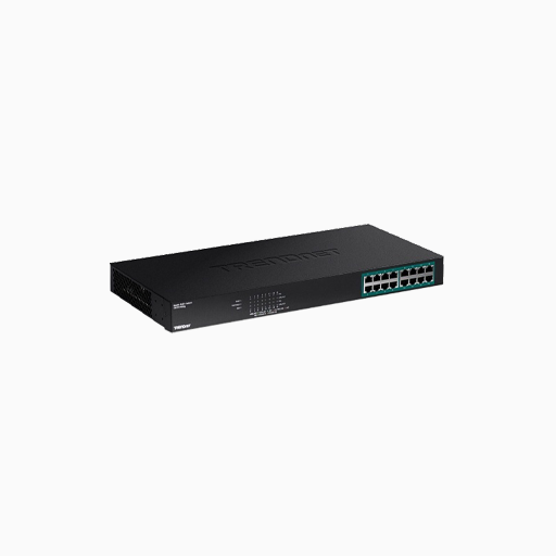 TRENDnet TPE-TG160G 16-Port Gigabit PoE+ Switch, 246W, 32Gbps