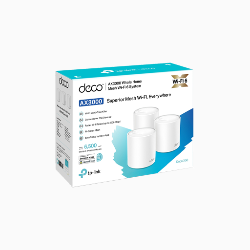 TP-Link Deco X50, AX3000 Whole Home Mesh Wi-Fi System 3 Pack