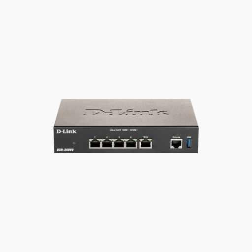 D-Link DSR-250V2 4-Port Unified Services VPN Router
