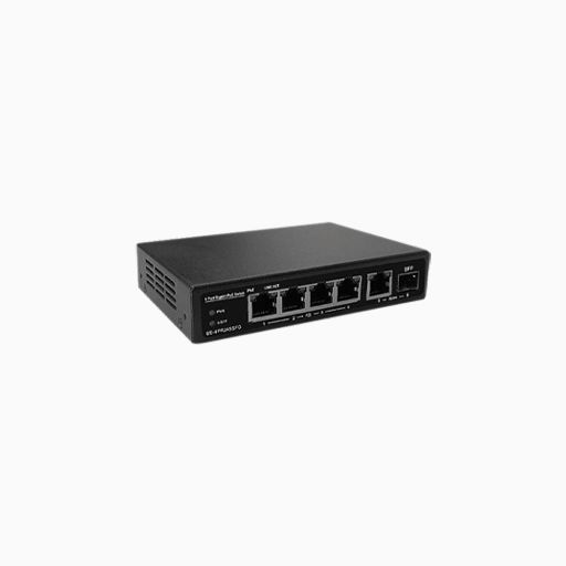 UltraTech 0E-4PRJ45SFG 6-Port Gigabit PoE Switch, 4-Port PoE