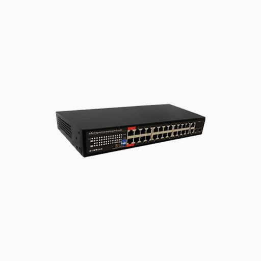 UltraTech 0E-24PRJ45E 28-Port Gigabit Extended Range PoE Switch