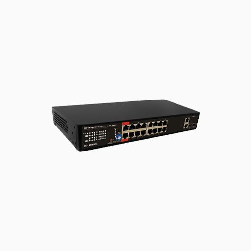 UltraTech 0E-16PRJ45E 20-Port Gigabit Extended Range PoE Switch