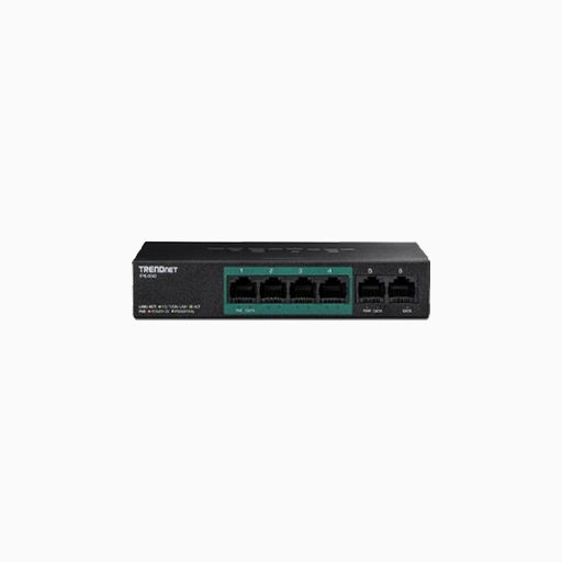 TRENDnet TPE-S50 6-Port Fast Ethernet PoE+ Switch, 1.2 Gbps, 60W
