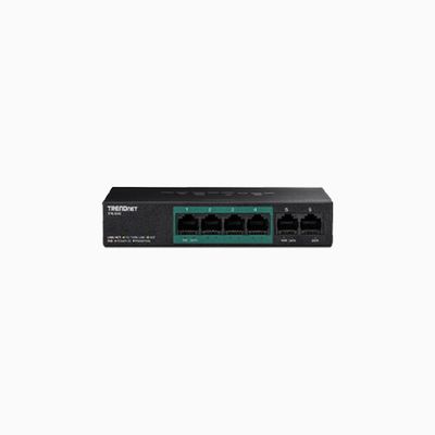 TRENDnet TPE-S50 6-Port Fast Ethernet PoE+ Switch, 1.2 Gbps, 60W